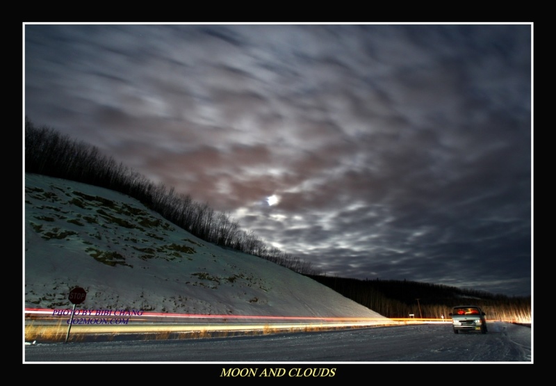 Moon Light Behind Clouds