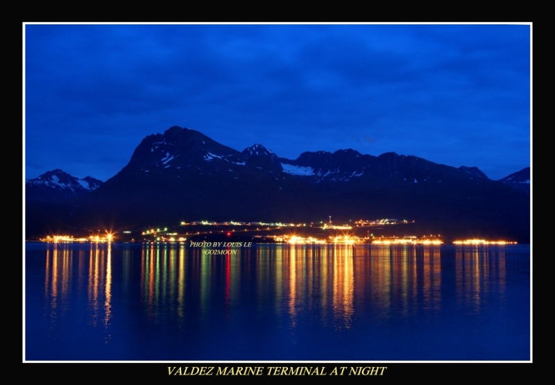 Valdez Marine Terminal at Night
