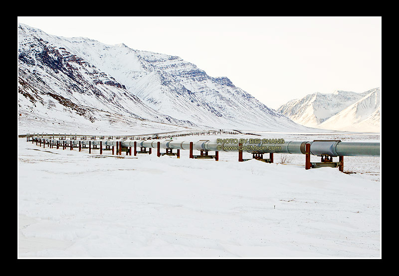 Alyeska Pipeline in Snow