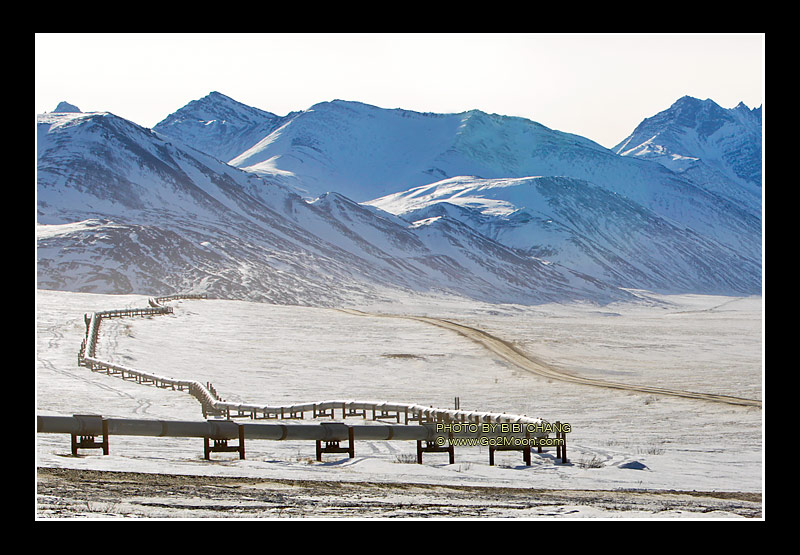 Alyeska Pipeline in Snow