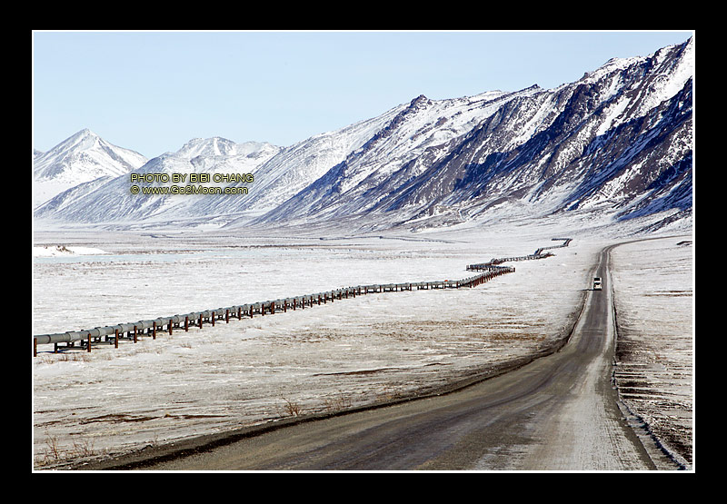 Alyeska Pipeline in Snow