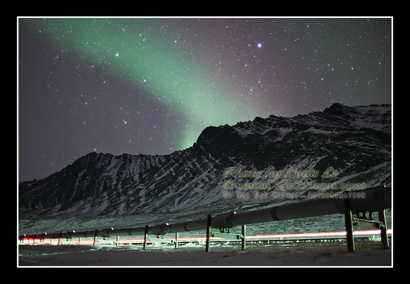 Alyeska Pipeline at Night