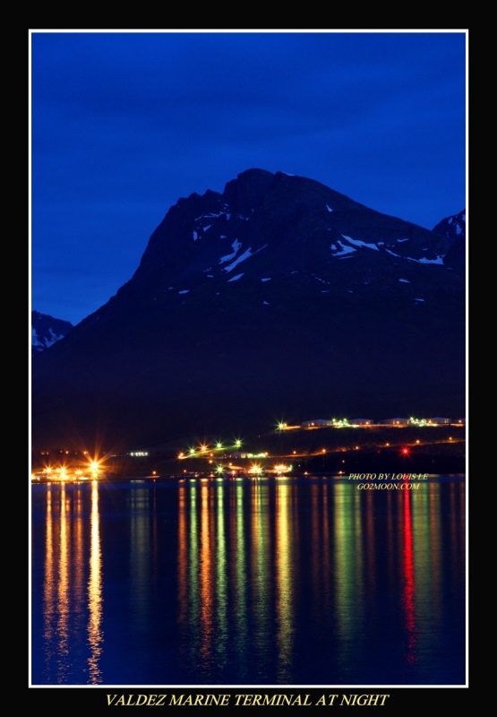 Valdez Terminal at Night
