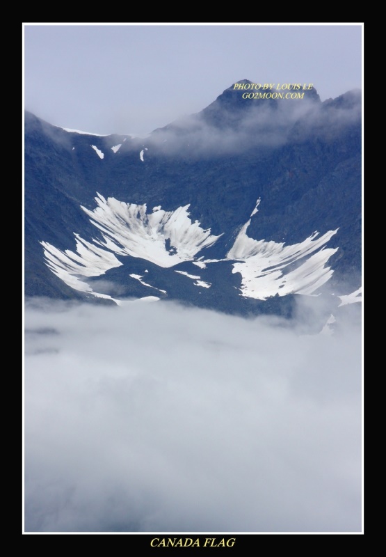 Mother Nature Draws Canada Flag on Mountains