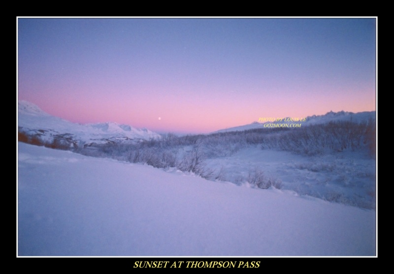 Sunset at Valdez Thompson Pass